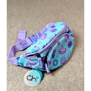 NWT - Choco Mocha Sweet Space Purple and Teal Child's Fanny Pack